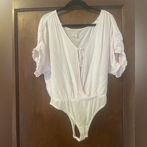 Free People Light Pink Bodysuit
